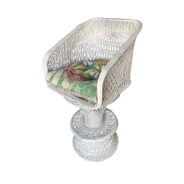 Mid Century Spun Fiberglass Barstool and Dry Bar Set by Woodard For Sale - Image 12 of 15