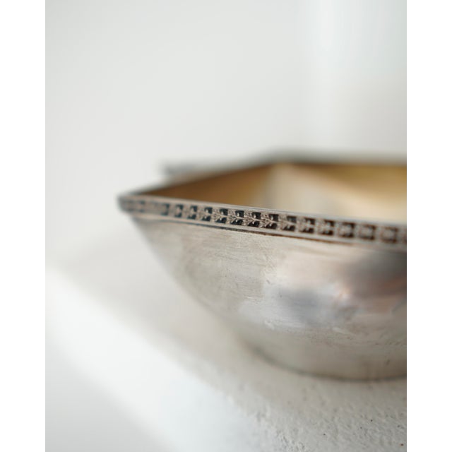 Art Deco Square Pocket Ashtray in Silver Metal from Km, 1930s For Sale - Image 16 of 18