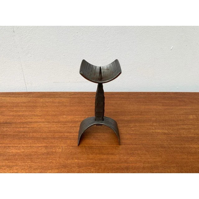 Mid-Century Brutalist Candleholder in Wrought Iron, 1960s For Sale - Image 17 of 18