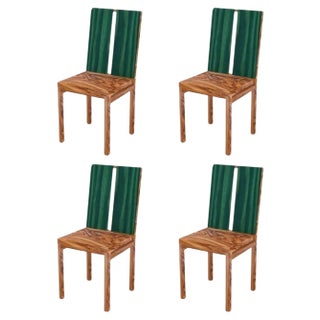 Stripe Chair by Derya Arpac, Set of 4 For Sale