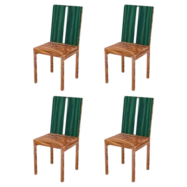 Stripe Chair by Derya Arpac, Set of 4 For Sale