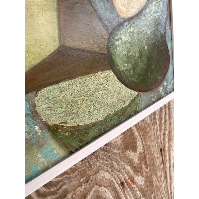 Paint Vintage Boho Abstract Original Oil Painting For Sale - Image 7 of 9