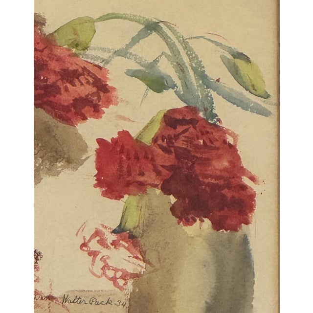 Walter Pach Red Carnations, 1934 For Sale - Image 4 of 5