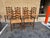 Set of 6 American Primitive Rustic Style Cherry High Ladder Back Rush Seat Dining Chairs. 4 side chairs and 2 armchairs...