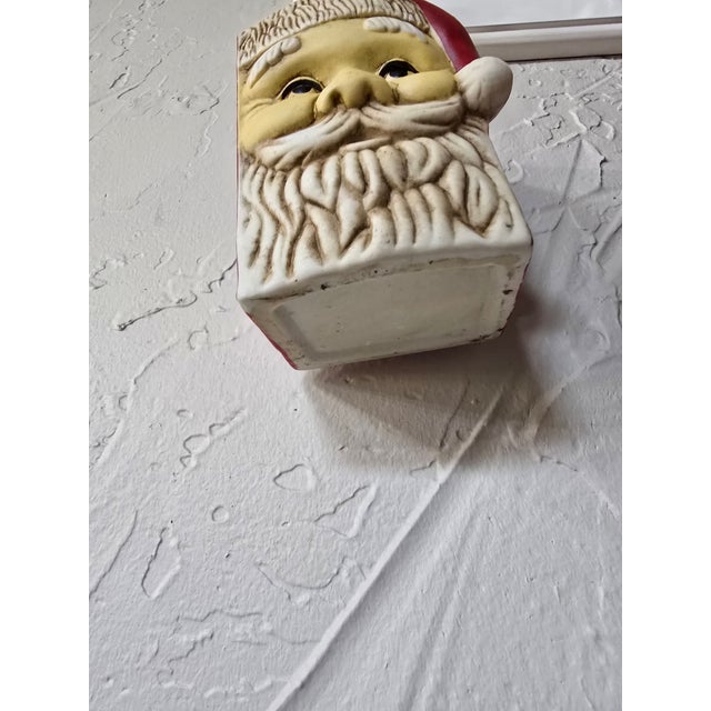Mid 20th Century Ceramic Santa Claus Hanging Wall Pocket Planter For Sale - Image 4 of 11