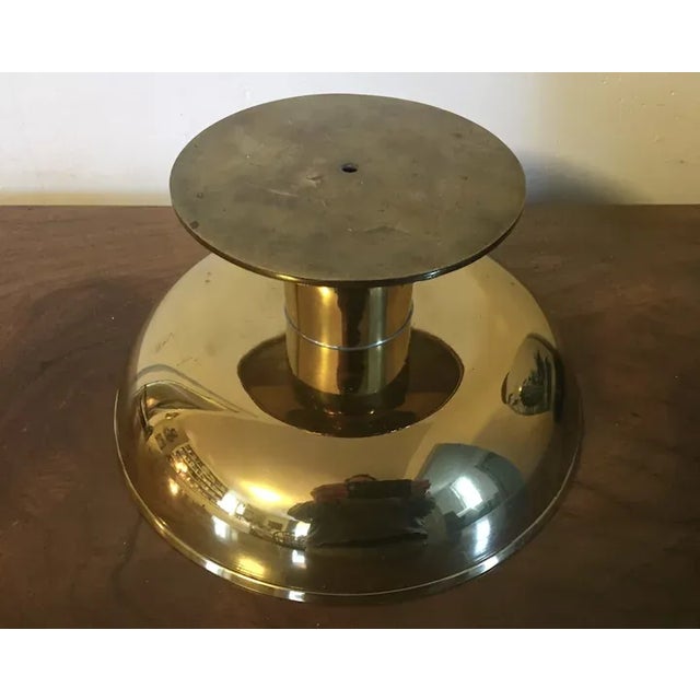Traditional 1930's Austrian Brass Centerpiece Tazza Compote Bowl in the Manner of Tommi Parzinger For Sale - Image 3 of 13