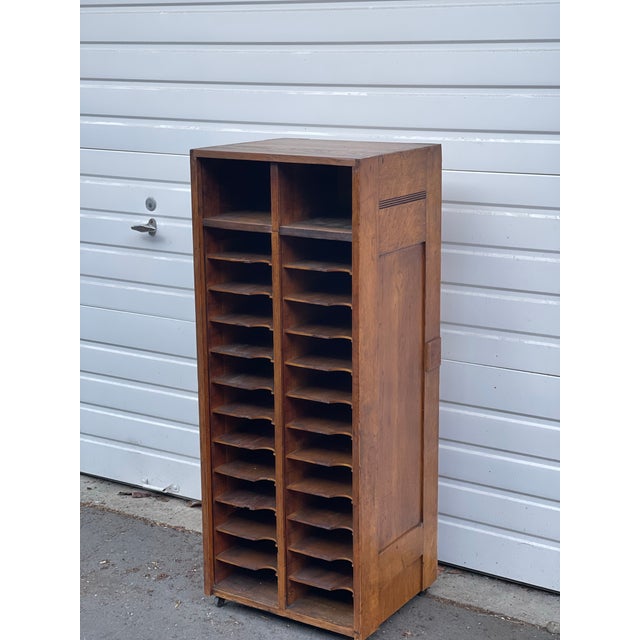 Vintage Storage Cabinet With Fixed Shelves and Casters, Early 20th Century For Sale In Seattle - Image 6 of 8
