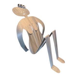 1980s Postmodern Fred Garbotz Girl Magazine Holder For Sale