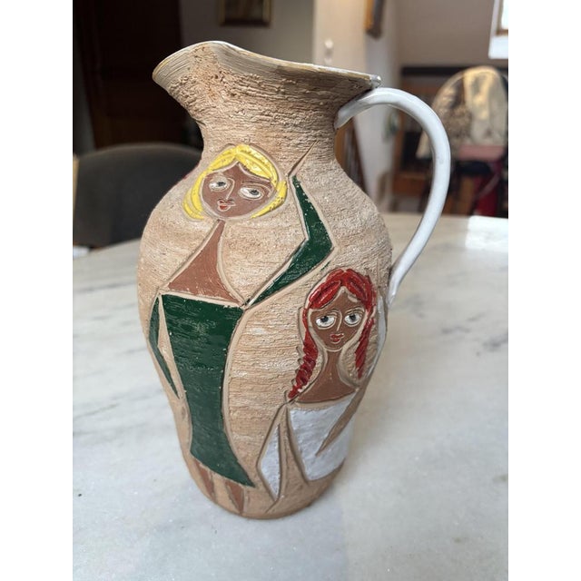 Italian Ceramic Figurative Jug from Fratelli Fanciullacci, 1950s For Sale - Image 7 of 13