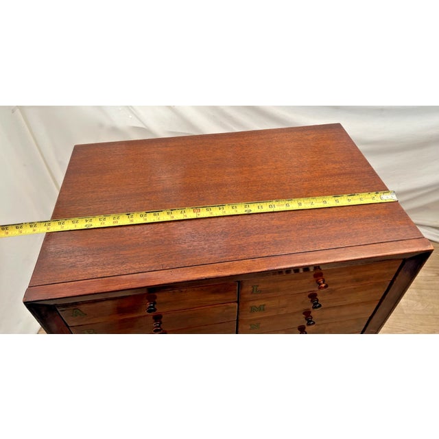 Antique Industrial Multi Twenty Drawer Mercantile Sheet Music, Filing Chest For Sale - Image 14 of 18