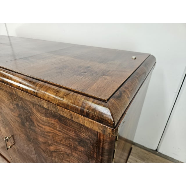 Art Deco Three-Door Walnut Burl Sideboard, 1940 For Sale - Image 10 of 18