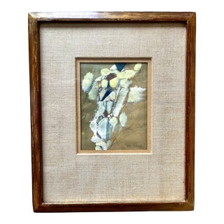 Framed Abstract Gouache-William Scharf-New York School For Sale