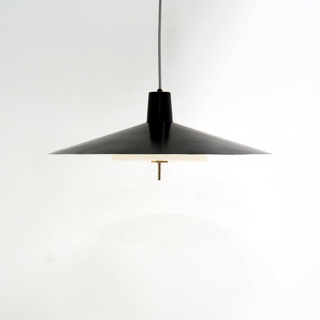 1950s Height-Adjustable Black Metal Lamp, 1950s For Sale - Image 5 of 10