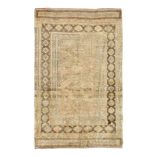 Galerie Shabab Collection Mid-20th Century Handmade Turkish Oushak Throw Rug For Sale