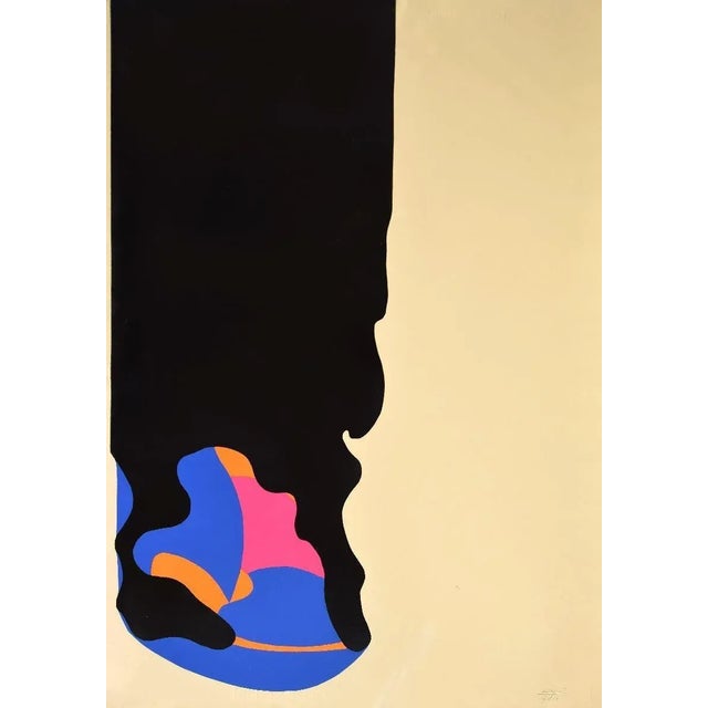 Composition (Space Travel) is an original screen print on paper realized in 1968 by an unknown artist. Hand-signed on the...