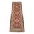 Kazak Runner 2’1” X 6’1” Red Wool Tribal Hand-Knotted Oriental Rug For Sale