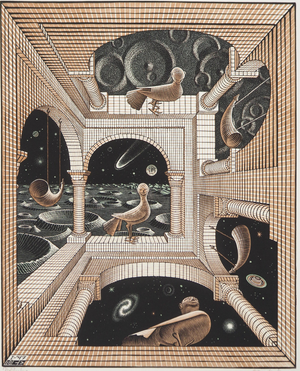 MC Escher, Metaphysics, Facsimile of Original Engraving