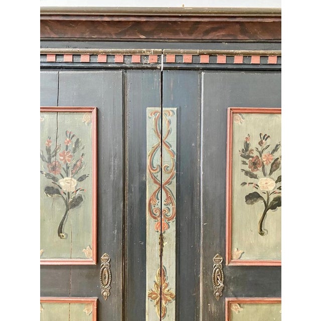 Austrian Hand-Painted Armoire, 19th Century For Sale - Image 9 of 12
