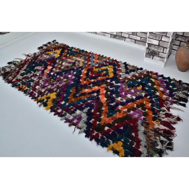 Orange 1960s Angora Wool Anatolian Home Living Rug For Sale - Image 8 of 10