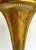 Antique Art Nouveau Gilt Metal Trumpet Altar Vase With Floral Relief For Sale - Image 11 of 14