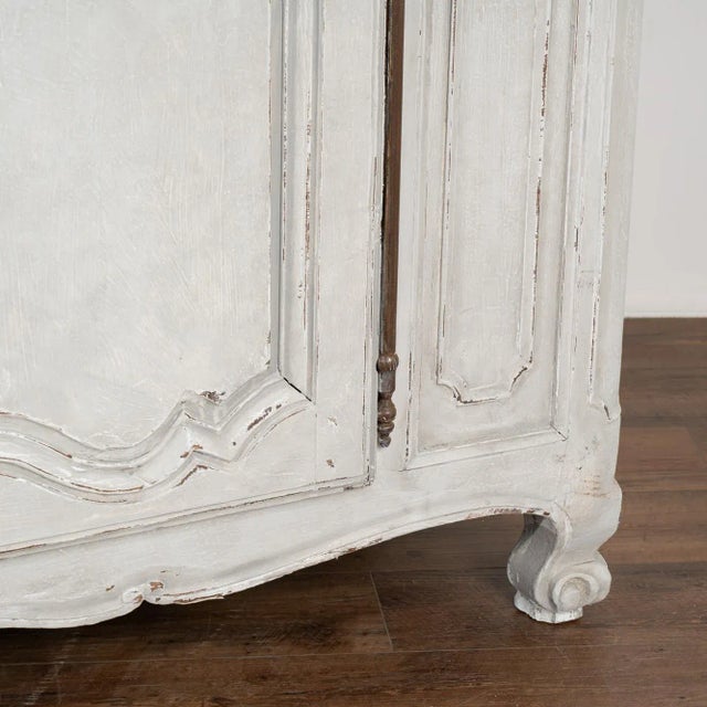 Antique Gray Painted French Oak Sideboard Buffet Circa 1800's For Sale - Image 10 of 13