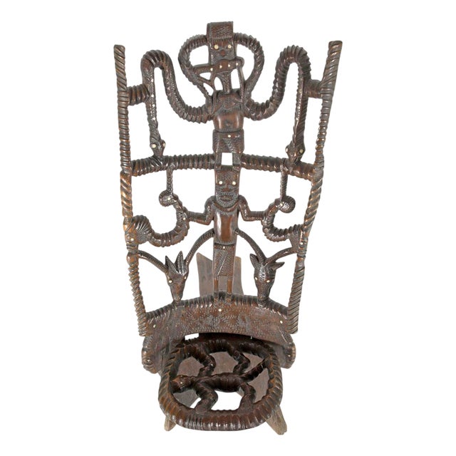 20th Century African Ceremonial Palaver Chair For Sale