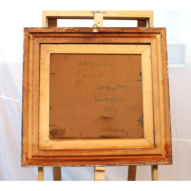 Piero Leo, Landscape, 1970, Oil Painting on Hardboard, Framed For Sale - Image 9 of 11