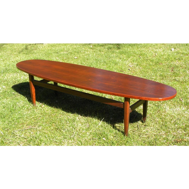 Vintage MidCentury Solid Wood Surfboard Coffee Table Chairish