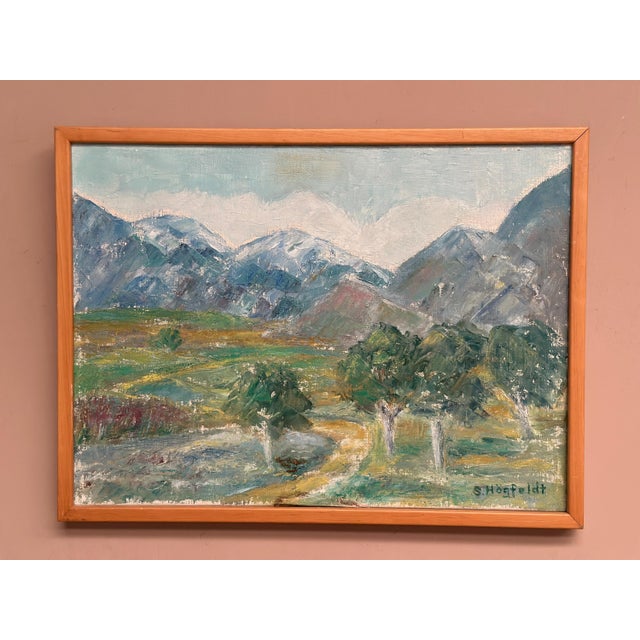 S. Högfeldt, Landscape, 1950s, Oil on Canvas, Framed For Sale - Image 15 of 18