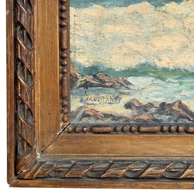 Mid-20th Century American Seascape Oil Painting For Sale - Image 12 of 13