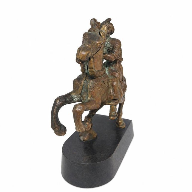 Warriors on Horseback in Bronze, 1950s, Set of 2 For Sale - Image 6 of 9