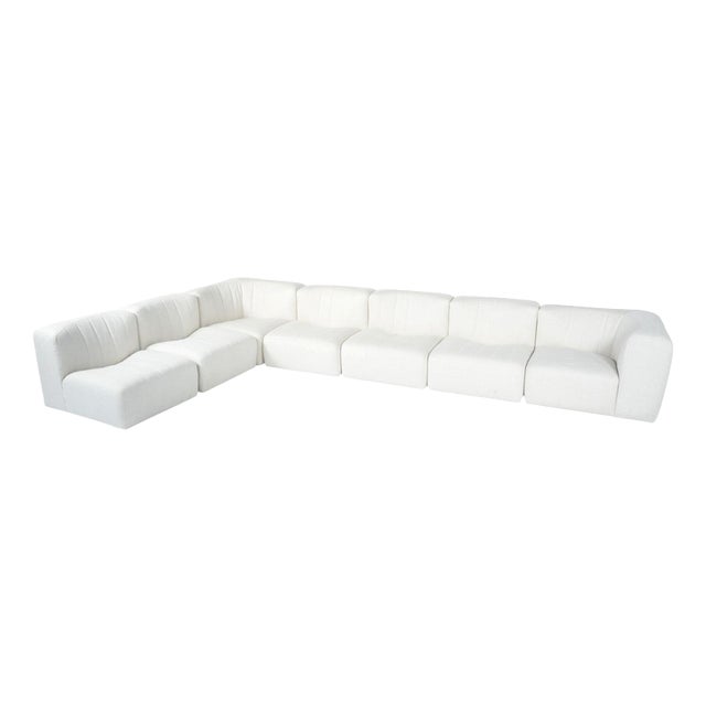 Mid-Century Modular Sofa Model 9000 by Tito Agnoli for Arflex, Italy, 1970s, Set of 7 For Sale