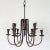 Metal Scandinavian Brutalist Blackened Iron Hanging Candelabra | Made in Sweden For Sale - Image 7 of 10