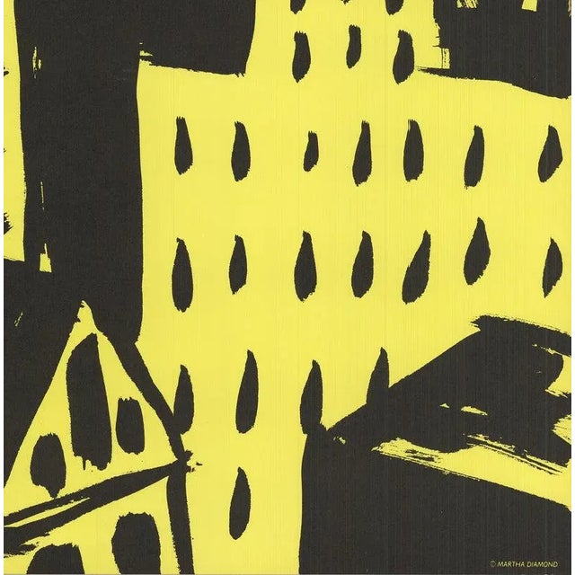 American 1981 Martha Diamond 'American Dance Festival' Yellow & Black USA Lithograph For Sale - Image 3 of 4
