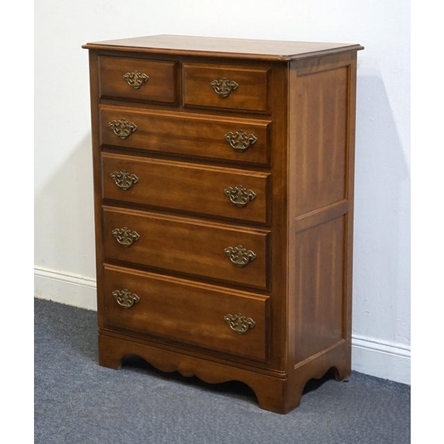 French Country Late 20th Century Ethan Allen Country Manor Collection Country French 34" Chest of Drawers Baguette Finish For Sale - Image 3 of 11