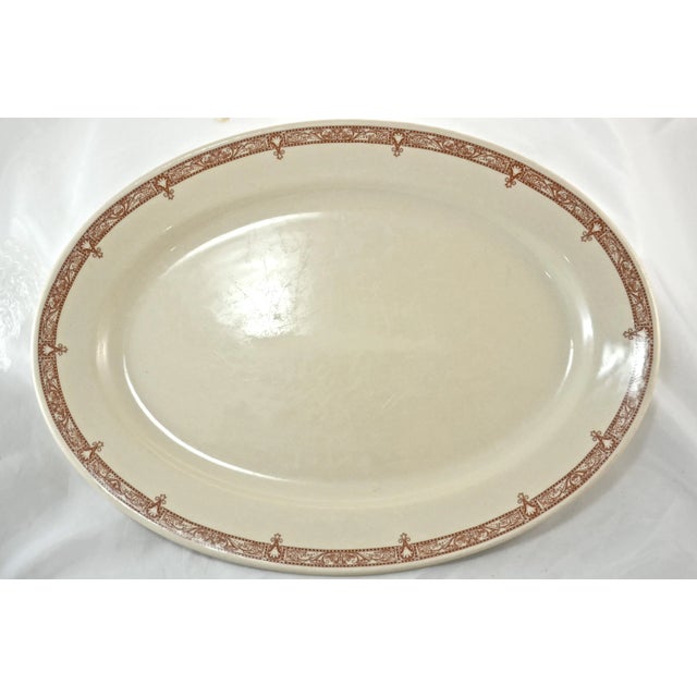 Early 20th Century Chestnut Floral Border Platter For Sale - Image 5 of 5