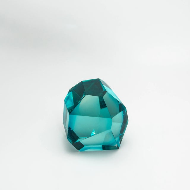 Hand-Blown Murano Diamond Sculpture For Sale - Image 9 of 9