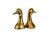 Vintage Mid-to-Late 20th Century Brass Mallard Duck Bookends. Mid-Century Modern or Hollywood Regency Style- Approximated...