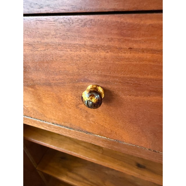 Wood Glenn of California American Walnut Bookshelf + Drawers, Mid 20th Century For Sale - Image 7 of 12
