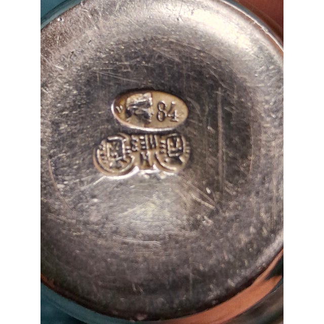 Early 20th Century 84 Zolotnik Silver Kiddush Cups Israel Zakhoder and Heirs - Set of 3 For Sale - Image 9 of 18
