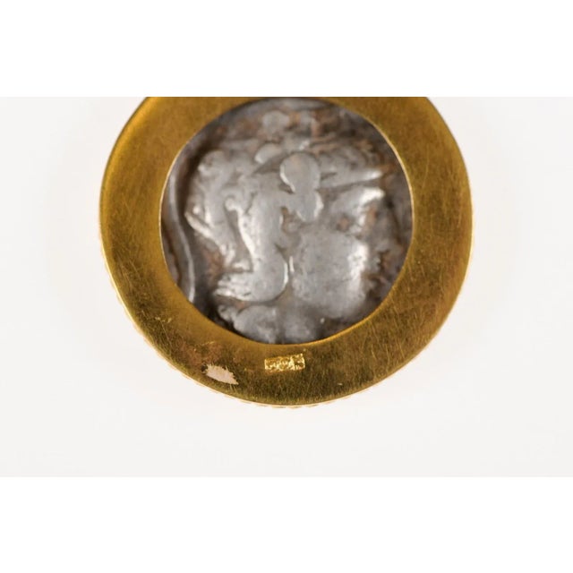 Antique Ancient Greek Owl Coin Pendant For Sale In Atlanta - Image 6 of 9