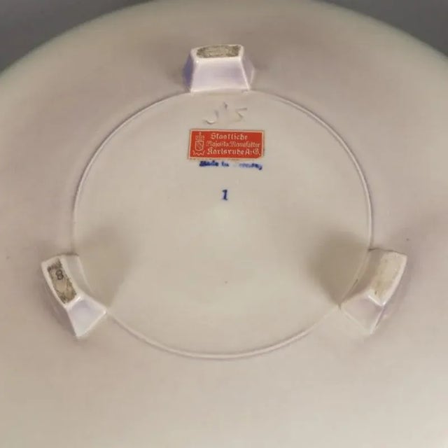 Art Deco Ceramic Bowl with Spray Decor from Karlsruher Majolila For Sale - Image 3 of 8