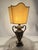 Antique Brass Table Lamp with Silk Shade, 1890s For Sale - Image 16 of 18