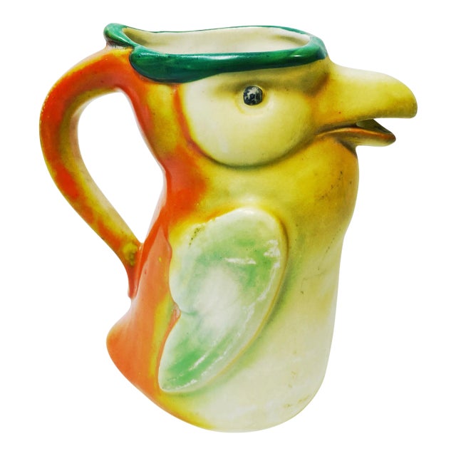 Vintage 1930's Art Deco Parrot Creamer Made in Czechoslovakia For Sale