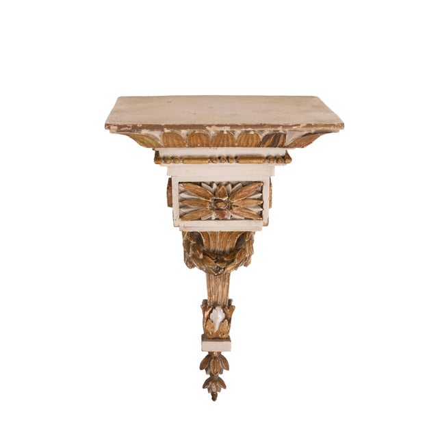 Louis XVI Greek Style Carved Giltwood Wall Consoles, 1850s, Set of 2 For Sale - Image 4 of 8