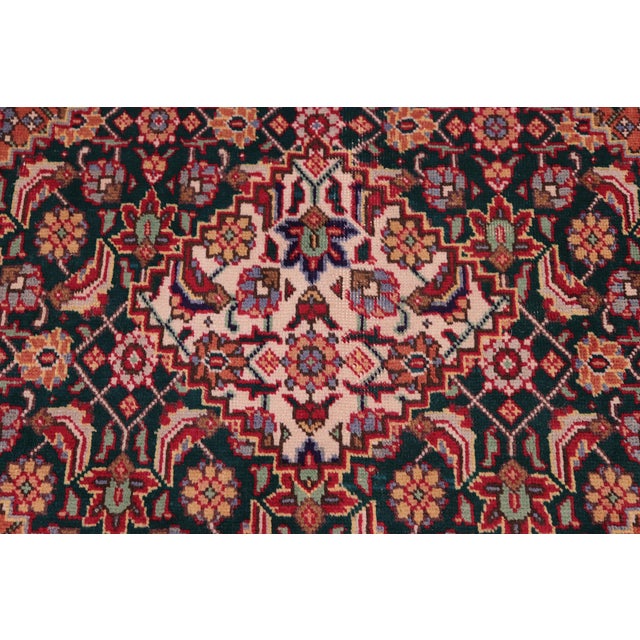 1980s Shabby Chic Vintage Persian Tabriz Mahi Purple/Rust Wool Rug - 10'0'' X 12'7'' For Sale - Image 5 of 10