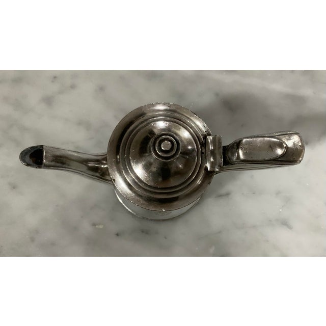New Orleans - Solari’s La Louisiane Restaurant 1930’s Reed & Barton Hotel Silver Soldered Teapot for Collectors & Southern Entertaining - Pics! For Sale - Image 10 of 12