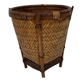Early 20th Century Small Asian Basket For Sale