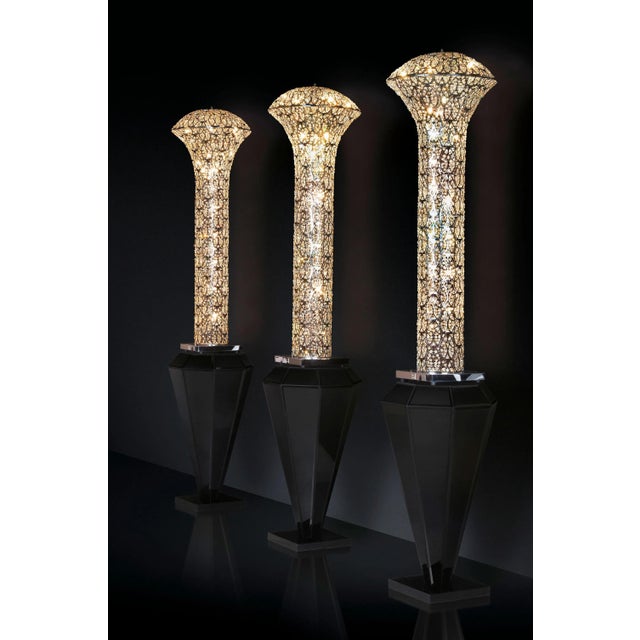 Contemporary Steel & Crystal Exclamation Arabesque Da Terra Lamp from Vgnewtrend For Sale - Image 3 of 11