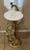Gold Finish Peacock Side Table Marble Top For Sale - Image 9 of 12